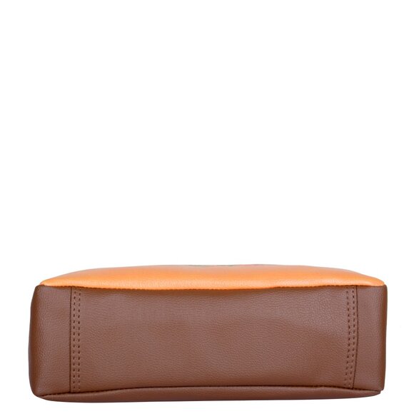 Printed Leather Shoulder Tote Bag for Women – Top Handle Handbag Purse Work - Picture 7 of 9